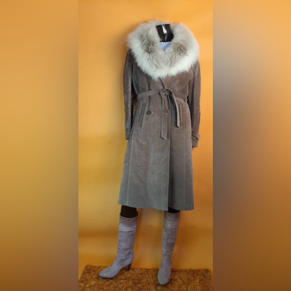 Vintage 70s Penny Lane Suede Coat